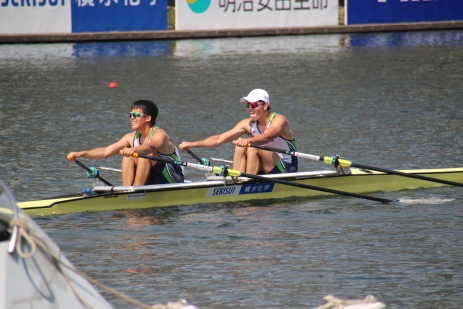 男子ダブルスカル(越智・岡部ペア)