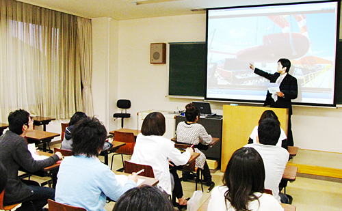 ボート部藤川主将による熱のこもった講義