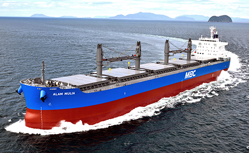 "IS" I-STAR(通称：アイスター)建造達成100隻目となったM/V "ALAM MULIA"